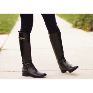 Tory Burch Black Riding Boots